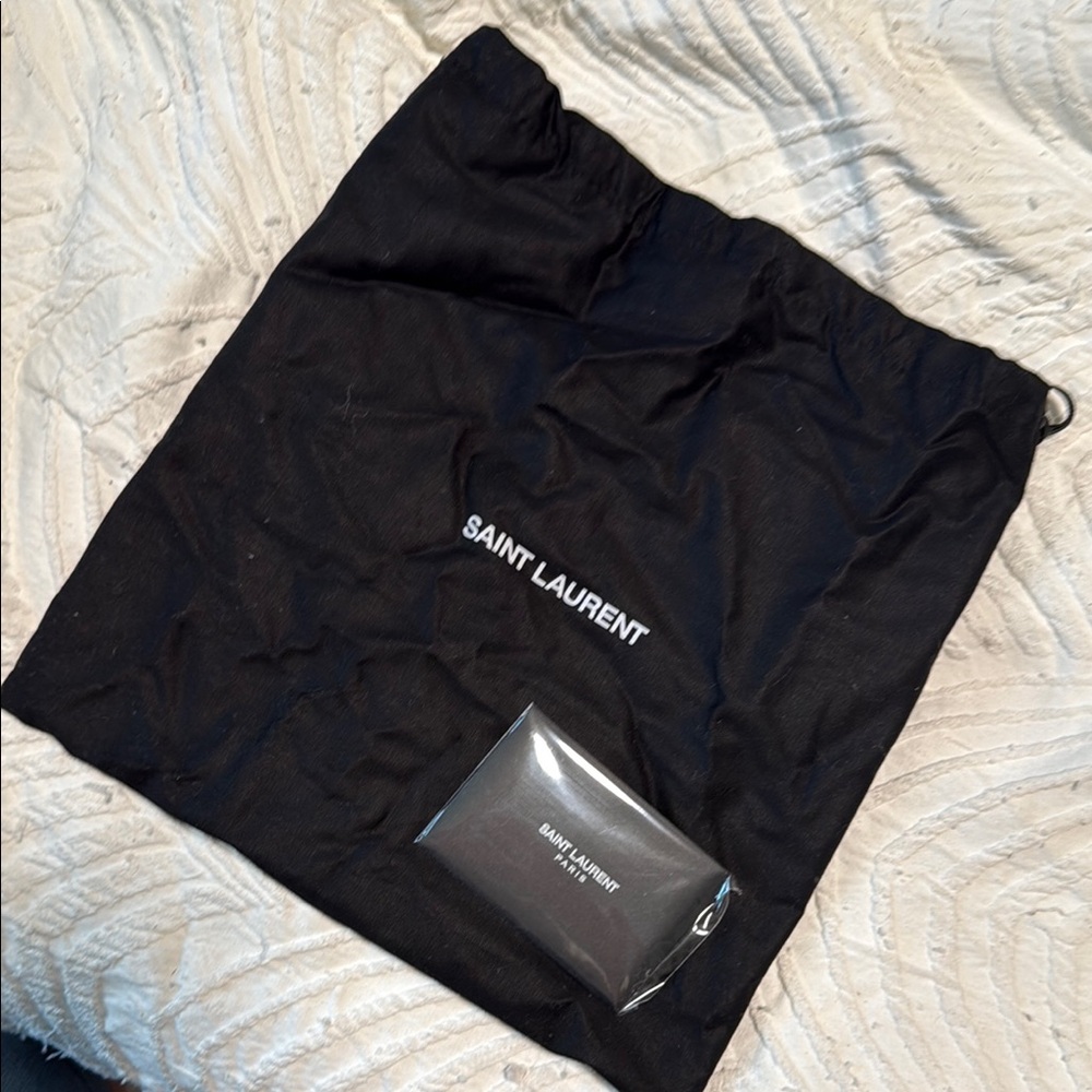 Saint Laurent Black Drawstring Bag